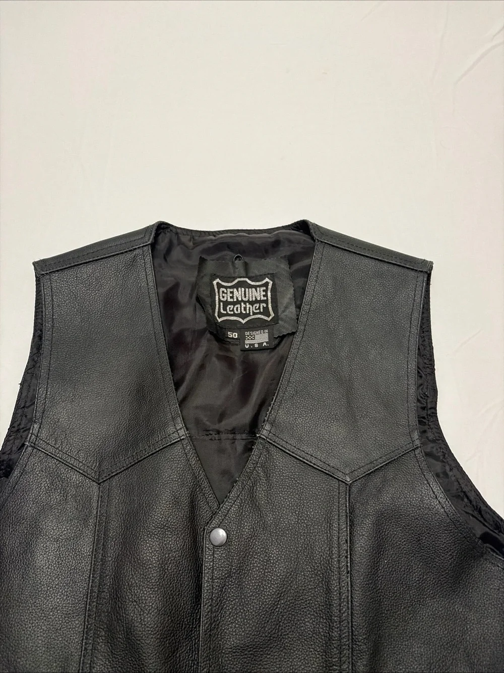 Black Men's Motorcycle Vest